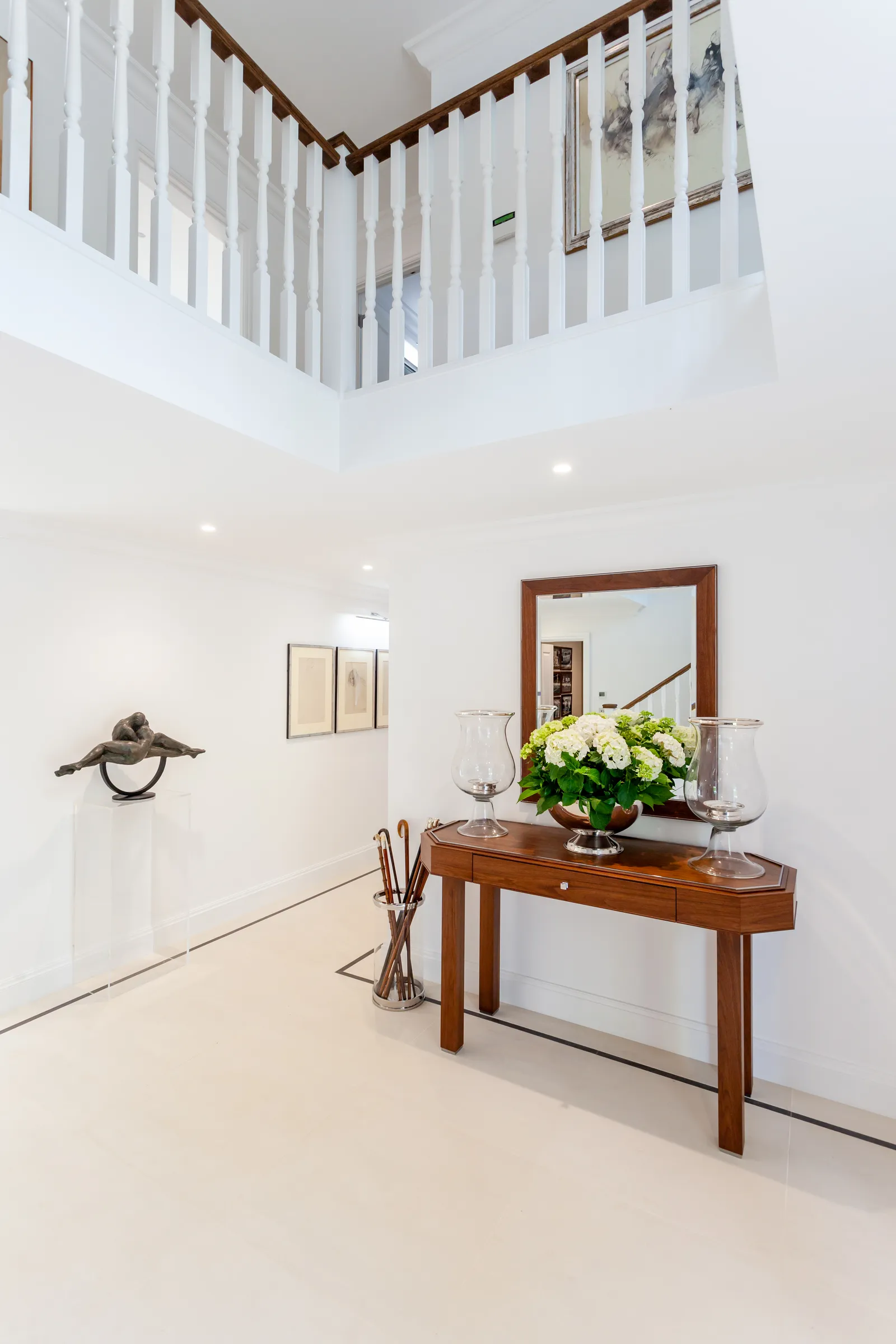 Refined living space with considered material palette and sculpted natural light
